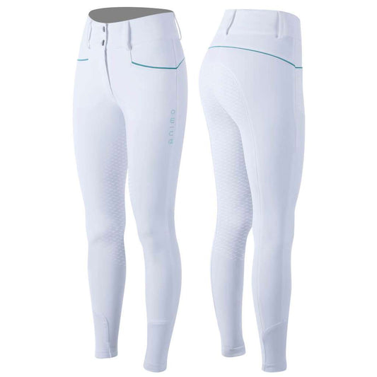 Animo Breeches Ladies's Noley Full-Grip V3 - White and Lago -  (IT40)