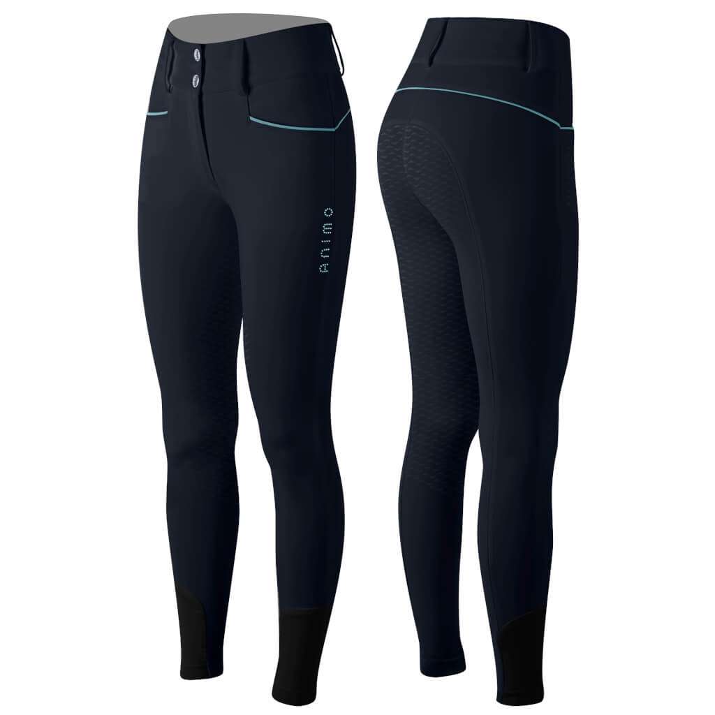 Animo Breeches Ladies's Noley Full-Grip V6 - Navy and Lago - 32 (IT38)